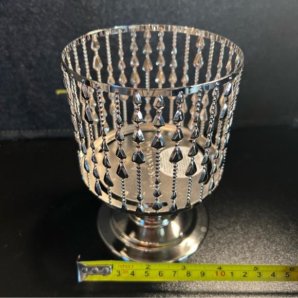 Bath & Body Works 3-Wick Pedestal Candle Holder‎ Beaded Teardrop - Picture 5 of 8
